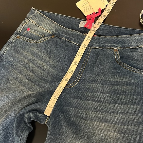 Pajama Jeans bootcut pull up elastic waist, medium wash blue, size S, NWT - Picture 5 of 16